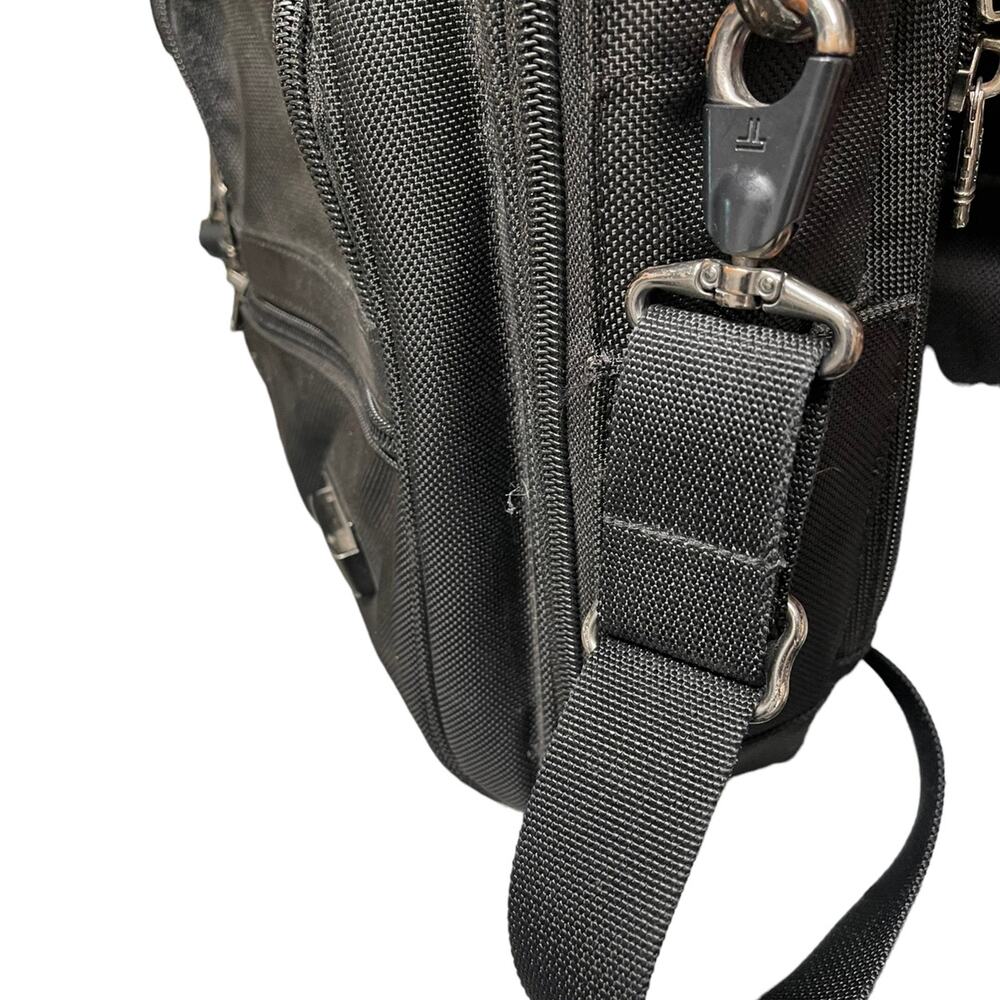 TUMI Leather Trimmed Canvas Briefcase  Description Tumi Briefcase Blank - Picture 7 of 12